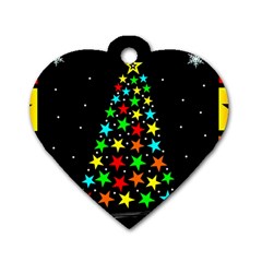 Christmas Time Dog Tag Heart (two Sides) by Nexatart