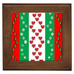 Christmas Snowflakes Christmas Trees Framed Tiles by Nexatart