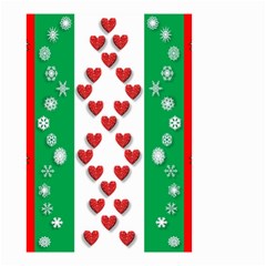 Christmas Snowflakes Christmas Trees Small Garden Flag (two Sides) by Nexatart