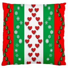 Christmas Snowflakes Christmas Trees Standard Flano Cushion Case (two Sides) by Nexatart