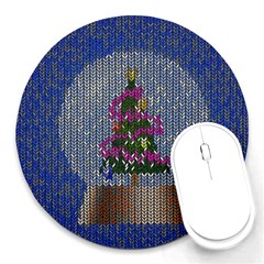 Christmas Snow Round Mousepads by Nexatart