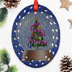 Christmas Snow Ornament (oval Filigree)