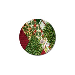 Christmas Quilt Background Golf Ball Marker (4 Pack) by Nexatart