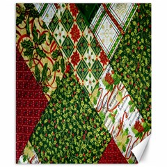 Christmas Quilt Background Canvas 8  X 10  by Nexatart