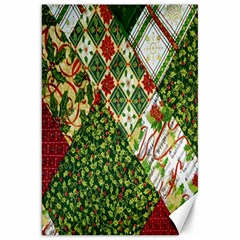 Christmas Quilt Background Canvas 20  X 30   by Nexatart