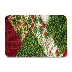 Christmas Quilt Background Plate Mats by Nexatart