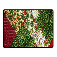 Christmas Quilt Background Double Sided Fleece Blanket (small)  by Nexatart