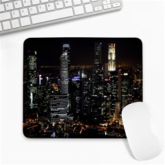 City At Night Lights Skyline Large Mousepads by Nexatart