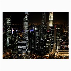 City At Night Lights Skyline Large Glasses Cloth