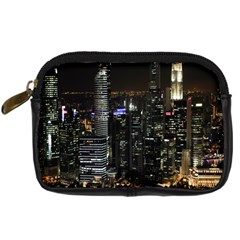 City At Night Lights Skyline Digital Camera Cases by Nexatart