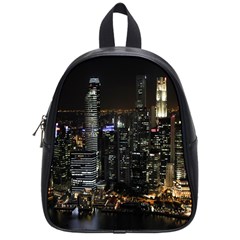 City At Night Lights Skyline School Bags (small) 