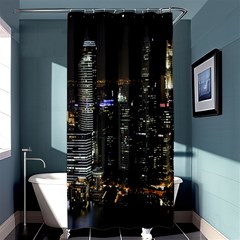 City At Night Lights Skyline Shower Curtain 36  X 72  (stall) 