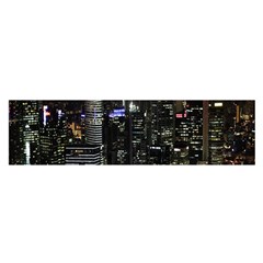 City At Night Lights Skyline Satin Scarf (oblong)