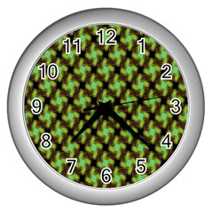 Computer Graphics Graphics Ornament Wall Clocks (Silver) 