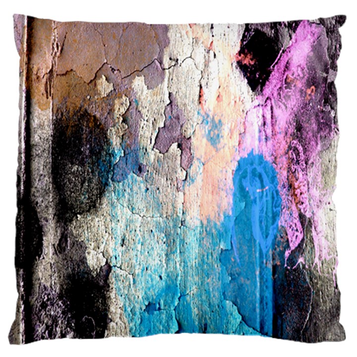 Peelingpaint Large Flano Cushion Case (One Side)