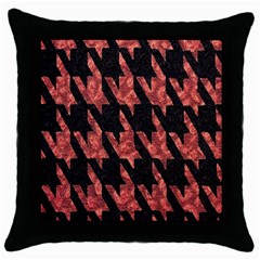 Dogstooth Pattern Closeup Throw Pillow Case (black) by Nexatart