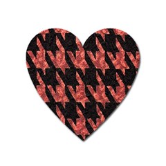 Dogstooth Pattern Closeup Heart Magnet by Nexatart