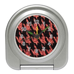 Dogstooth Pattern Closeup Travel Alarm Clocks by Nexatart