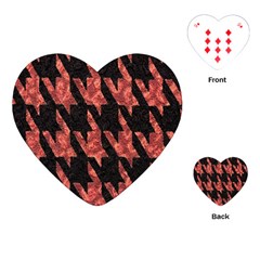 Dogstooth Pattern Closeup Playing Cards (heart) 