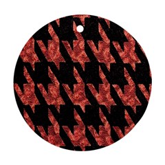 Dogstooth Pattern Closeup Round Ornament (two Sides)