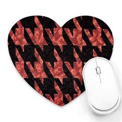 Dogstooth Pattern Closeup Heart Mousepads by Nexatart