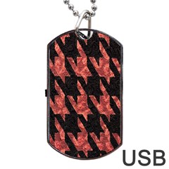 Dogstooth Pattern Closeup Dog Tag Usb Flash (two Sides)