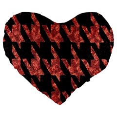 Dogstooth Pattern Closeup Large 19  Premium Heart Shape Cushions by Nexatart