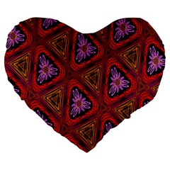 Computer Graphics Graphics Ornament Large 19  Premium Flano Heart Shape Cushions by Nexatart