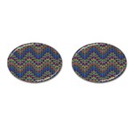 Decorative Ornamental Abstract Cufflinks (Oval) Front(Pair)