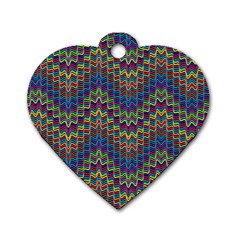 Decorative Ornamental Abstract Dog Tag Heart (two Sides) by Nexatart