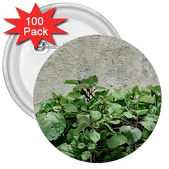 Plants Against Concrete Wall Background 3  Buttons (100 pack) 