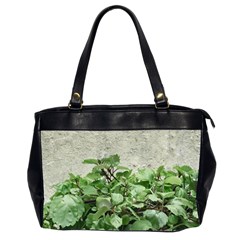 Plants Against Concrete Wall Background Office Handbags (2 Sides)  by dflcprints