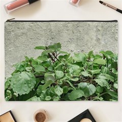 Plants Against Concrete Wall Background Cosmetic Bag (XXXL) 