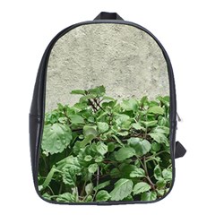 Plants Against Concrete Wall Background School Bags (xl)  by dflcprints