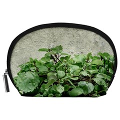 Plants Against Concrete Wall Background Accessory Pouches (Large) 