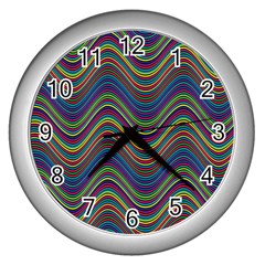 Decorative Ornamental Abstract Wall Clocks (silver)  by Nexatart