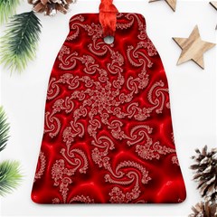 Fractal Art Elegant Red Ornament (bell)