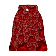 Fractal Art Elegant Red Bell Ornament (two Sides)