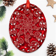 Fractal Art Elegant Red Ornament (oval Filigree) by Nexatart