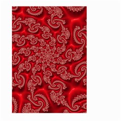 Fractal Art Elegant Red Large Garden Flag (two Sides)