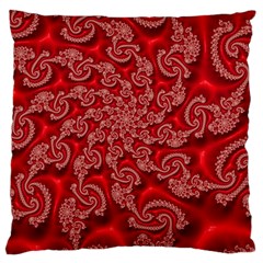 Fractal Art Elegant Red Large Cushion Case (two Sides) by Nexatart