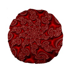 Fractal Art Elegant Red Standard 15  Premium Round Cushions by Nexatart