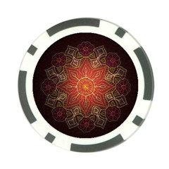 Floral Kaleidoscope Poker Chip Card Guard (10 Pack) by Nexatart