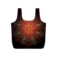 Floral Kaleidoscope Full Print Recycle Bags (s)  by Nexatart