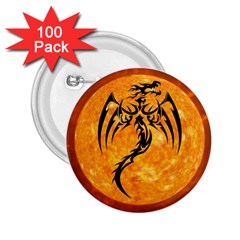 Dragon Fire Monster Creature 2 25  Buttons (100 Pack) 