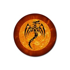 Dragon Fire Monster Creature Rubber Coaster (round) 