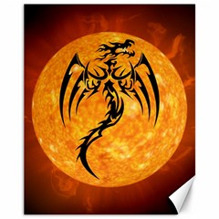 Dragon Fire Monster Creature Canvas 11  X 14   by Nexatart