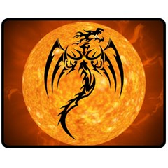 Dragon Fire Monster Creature Fleece Blanket (medium)  by Nexatart