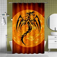 Dragon Fire Monster Creature Shower Curtain 48  X 72  (small)  by Nexatart