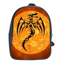 Dragon Fire Monster Creature School Bags (xl)  by Nexatart